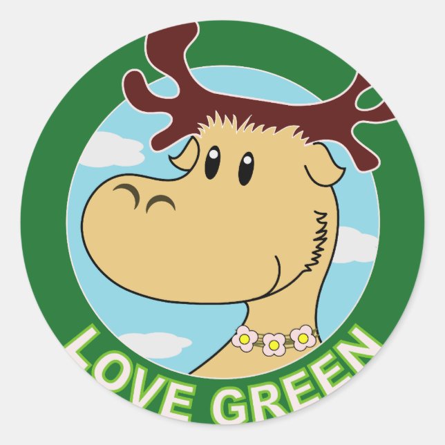 Sticker Rond Élans (Devant)