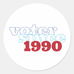 Sticker Rond Électeur personnalisé depuis l'année