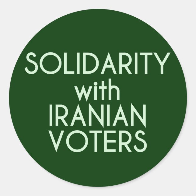 Sticker Rond Électeurs Iraniens (Devant)