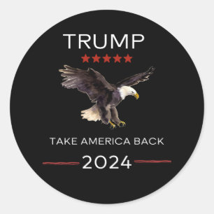 Sticker Rond Élection de Trump 2024 Remonter l'autocollant Take