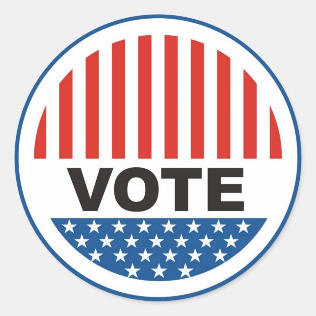 Sticker Rond élection présidentielle américaine badge politique (Devant)