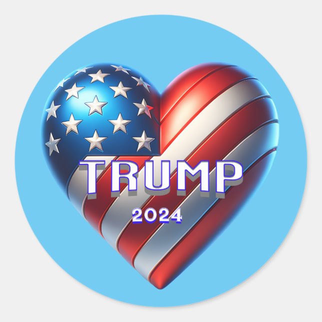 Sticker Rond Élection présidentielle de Trump 2024 États-Unis R (Devant)