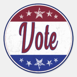 Sticker Rond Élection rétro