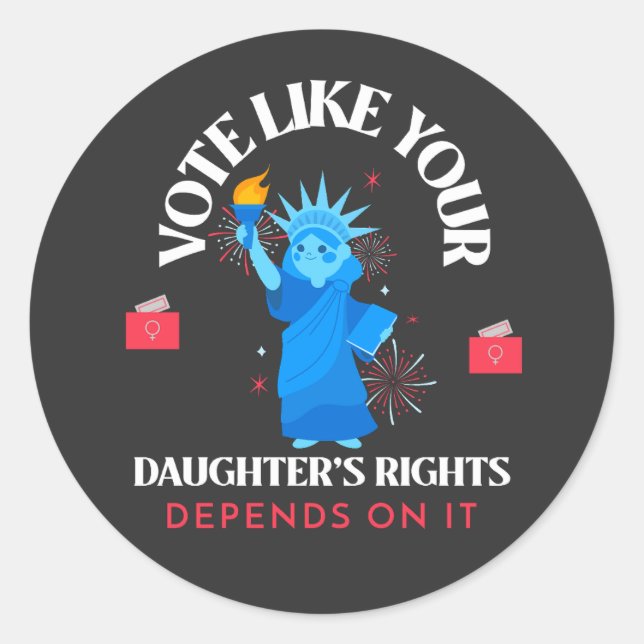 Sticker Rond Elections américaines 2024 (Devant)