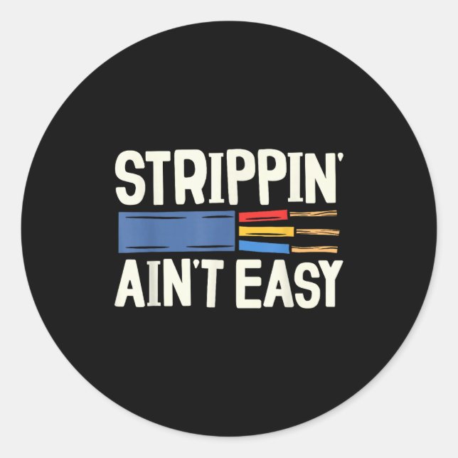 Sticker Rond Electrician N Ain't Easy Dad Grandpa Papa Fathers  (Devant)