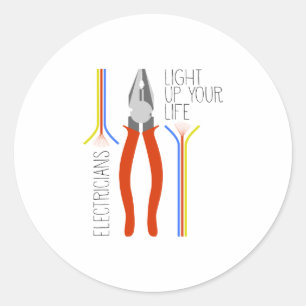 Sticker Rond Électricien