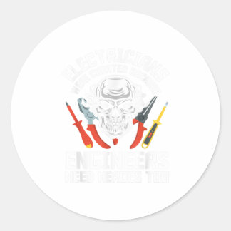 Sticker Rond Électricien A Été Créé Parce Que Moteur