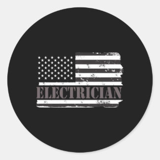 Sticker Rond Électricien pour