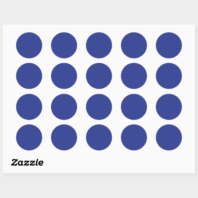 Sticker Rond Élégance des Fêtes Royale Bleue (Feuille)