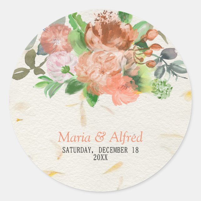 Sticker Rond Elegancia en Flor  (Devant)