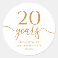 Élégant 20e anniversaire de Mariage Champagne