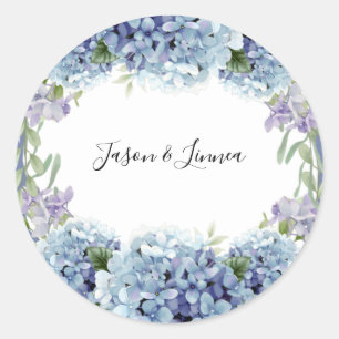 Sticker Rond Élégant Aquarelle de Fleurs de Ne Pas Oublier