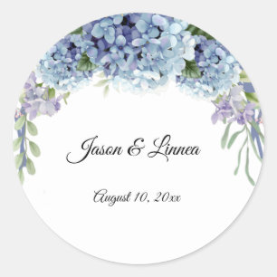 Sticker Rond Élégant Aquarelle de Fleurs de Ne Pas Oublier