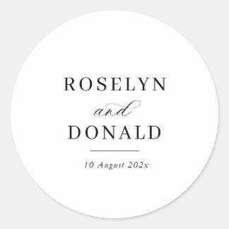 Sticker Rond Elegant calligraphy wedding