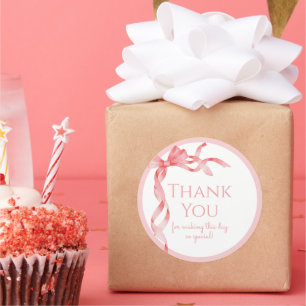 Sticker Rond Élégant C'est un Baby shower de la cabote rose fil