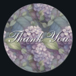Sticker Rond Elégant chic pourpre pourpre chic aquarelle fleuri<br><div class="desc">Aquarelle mauve molle et pourpre</div>