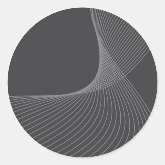 Sticker Rond Elégant, chic, simple, moderne motif graphique (Devant)