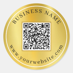 Sticker Rond Élégant code QR personnalisé