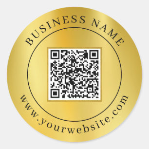 Sticker Rond Élégant code QR personnalisé