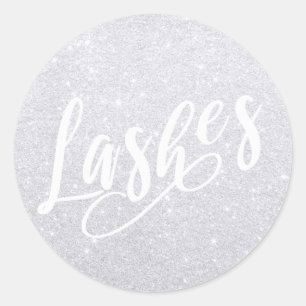 Sticker Rond Elégant design élégant parties scintillant argent