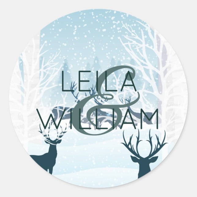 Sticker Rond Elégant design Mariage turquoise bleu clair (Devant)