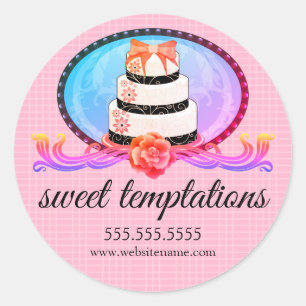 Sticker Rond Élégant et coloré Câble de boulangerie Câble Seals