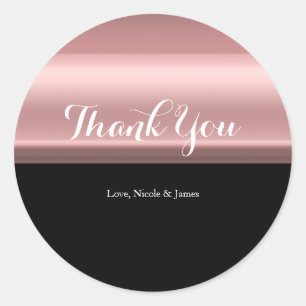 Sticker Rond Élégant Favori de Mariage de Fête d'Anniversaire R