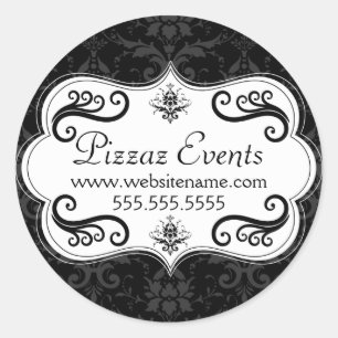 Sticker Rond Élégant fil Damask