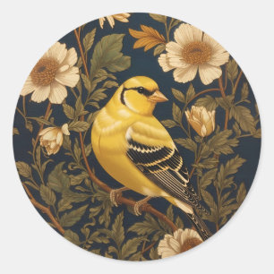 Sticker Rond Élégant Goldfinch américain