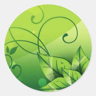 Sticker Rond Élégant Ivy
