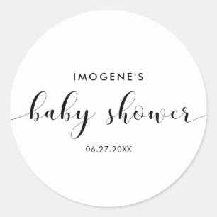 Sticker Rond Elégant joint d'enveloppe de Baby shower chic