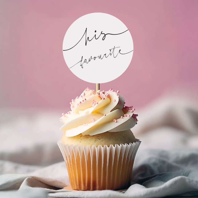 Sticker Rond Élégant Mariage de calligraphie Cake Topper pour l (Créateur téléchargé)