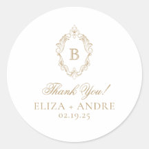 Élégant Mariage de monographie or