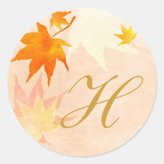 Sticker Rond Elégant mariage d'érable