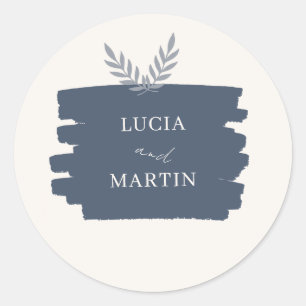 Sticker Rond Élégant Mariage minimaliste Floral Automne