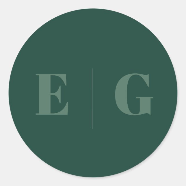 Sticker Rond Élégant minimal Mariage moderne Enveloppe Carré Cl (Devant)