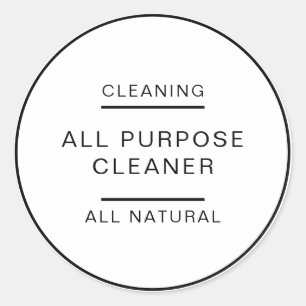 Sticker Rond Élégant minimaliste produit de nettoyage cosmétiqu