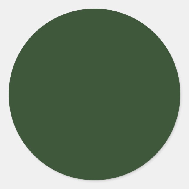 Sticker Rond Élégant Modèle blanc vert olive (Devant)