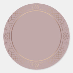 Sticker Rond Élégant Modèle Vierge Rose Gold Tendance Moderne
