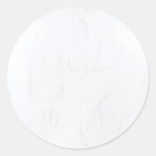 Sticker Rond Élégant moderne de modèle vide de marbre blanc