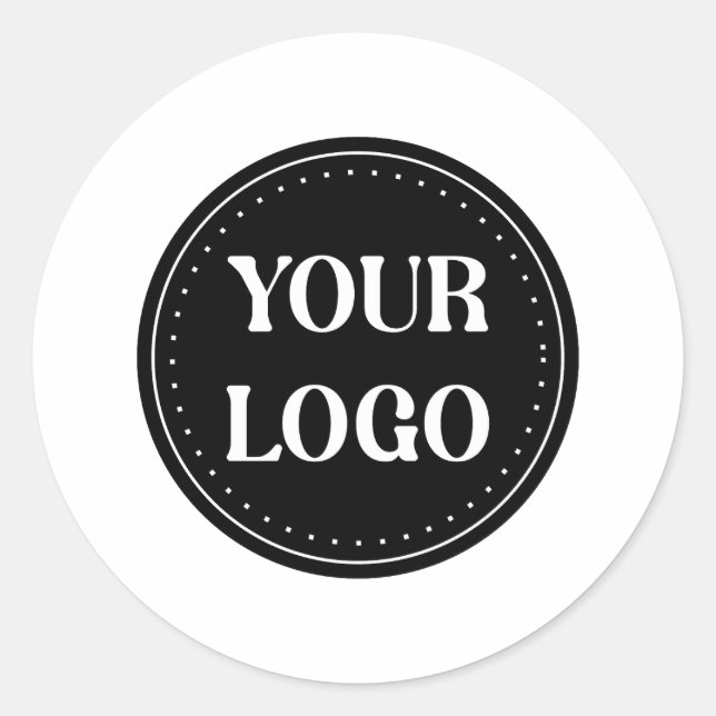 Sticker Rond élégant, moderne, raffiné et éditable. (Devant)
