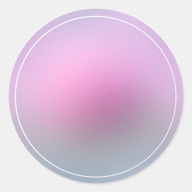 Sticker Rond Élégant Moderne Violet Rose Template Vierge (Devant)