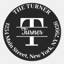 Élégant Monogramme Créez votre propre adresse de r