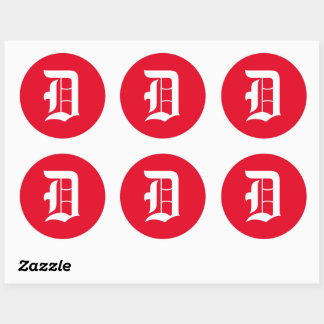 Sticker Rond Élégant monogramme D