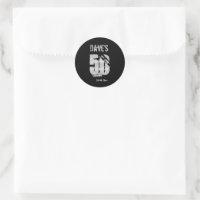 Elégant noir & blanc 50e anniversaire n'importe qu