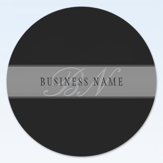 Sticker Rond Élégant nom d'entreprise/autre texte de script mod (Créateur téléchargé)