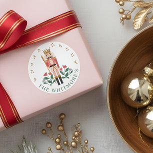 Sticker Rond Élégant Nutcracker Ballet Toy Soldier Musique Flor