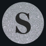 Sticker Rond Elégant Parties scintillant Monogramme or Envelopp<br><div class="desc">Il s'agit d'élégante enveloppe de monogramme de parties scintillant or scellés. Unique,  élégant et tendance enveloppe or monogramme scellés pour vos invitations spéciales et faveurs.</div>