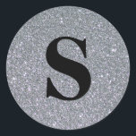 Sticker Rond Elégant Parties scintillant Monogramme or Envelopp<br><div class="desc">Il s'agit d'élégante enveloppe de monogramme de parties scintillant or scellés. Unique,  élégant et tendance enveloppe or monogramme scellés pour vos invitations spéciales et faveurs.</div>