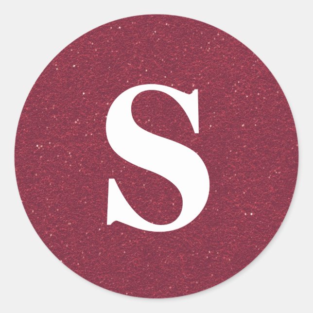 Sticker Rond Elégant Parties scintillant Monogramme or Envelopp (Devant)